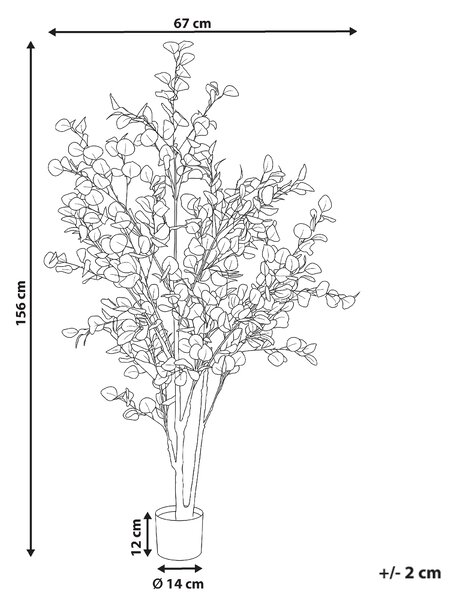 Umělá rostlina EUCALYPTUS TREE 156 cm Zelená