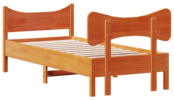Postel bez matrace voskově hnědá 75 x 190 cm masivní borovice 3216407
