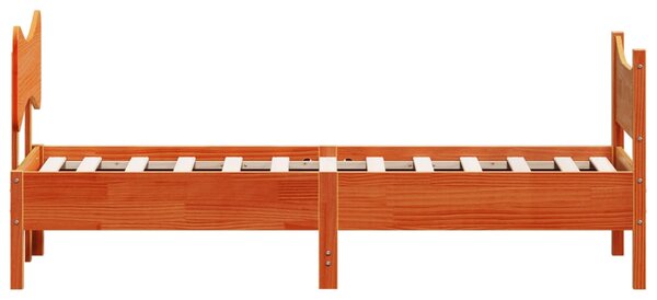 Postel bez matrace voskově hnědá 75 x 190 cm masivní borovice 3216407
