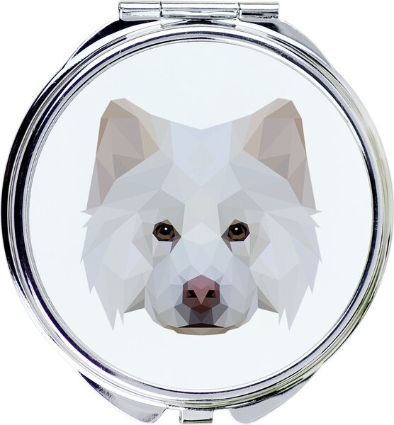 Finský laponský pes, Suomenlapinkoira, Lapinkoira - Zrcadlo s fotografií a geometrickým vzorem od značky Art-Dog