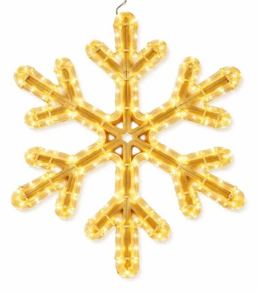 DECOLED Easy Fix 2D LED světelná vločka XXI, Ø 50 cm, teple bílá, závěsný, 3D tisk