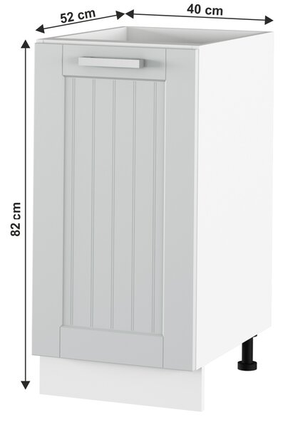 Dolní kuchyňská skříňka Janne Typ 52 (světle šedá + bílá)
