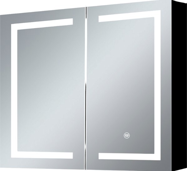 SensaHome zrcadlová skříňka s LED osvětlením - Koupelnová skříňka - 3 barvy LED - 60 x 65 cm