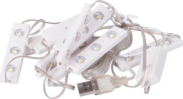 Verk 27515 LED pásek na zrcadlo USB, stmívatelný, 10 zářovek