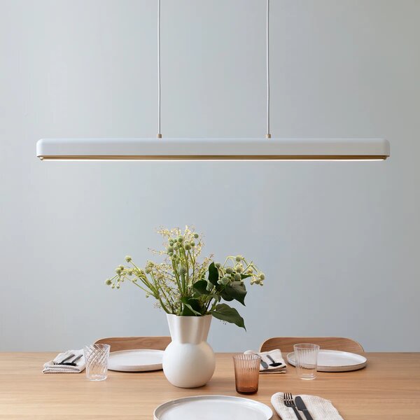 Umage Závěsné LED linearní svítidlo Hazel Branch, 24W, d. 100 cm, 2700-6000K Barva: Bílá-mosaz