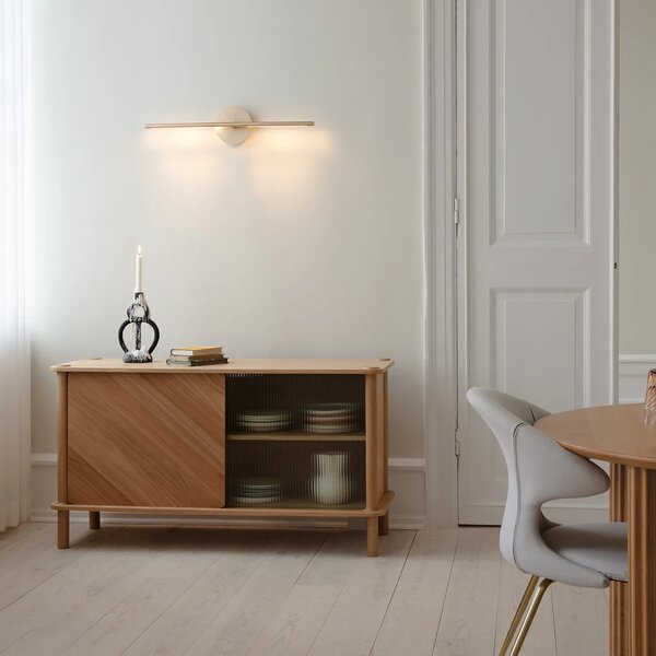 Umage Nástěnné LED svítidlo OMNI Medium, 17W, d. 74 cm, 2700K stmívatelné Barva: Mosaz