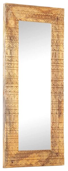 Ručně vyřezávané zrcadlo 110 x 50 x 2,5 cm masivní mangovník 321649