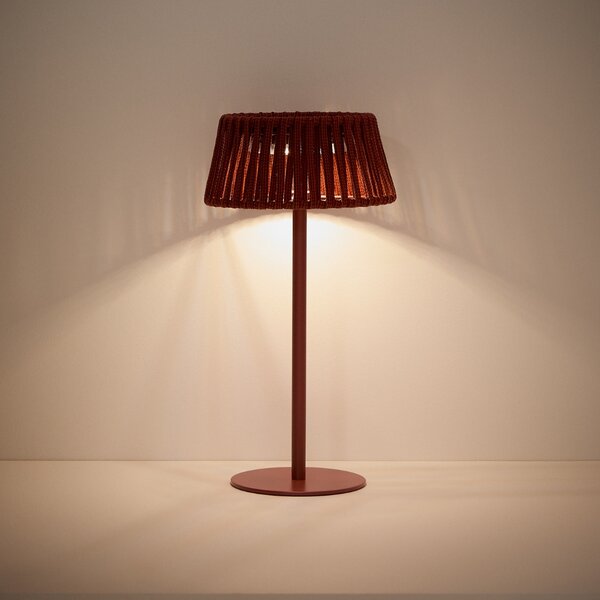 Kave Home Terakotově červená zahradní solární LED lampa Aldet