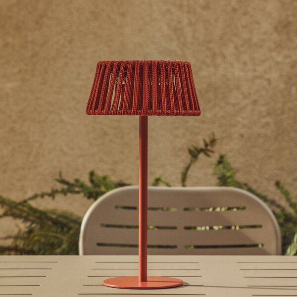 Kave Home Terakotově červená zahradní solární LED lampa Aldet