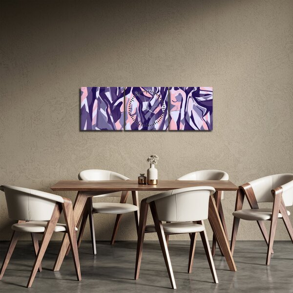 Obraz - Abstraktní ženy (s hodinami) (90x30 cm)