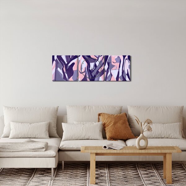 Obraz - Abstraktní ženy (s hodinami) (90x30 cm)