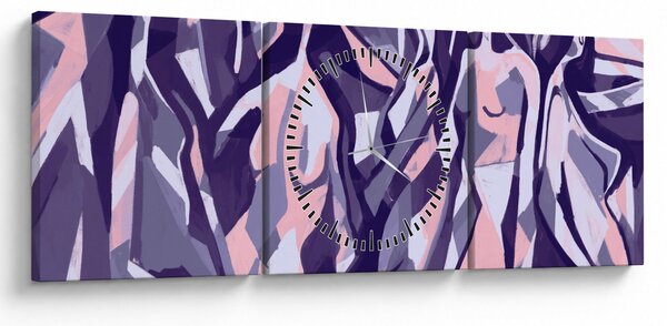 Obraz - Abstraktní ženy (s hodinami) (90x30 cm)