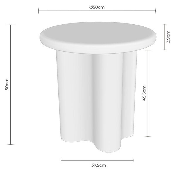 Somcasa Ořechový odkládací stolek Mateo ø 50 cm