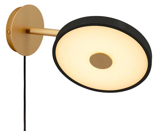 Umage Nástěnné LED svítidlo ASTERIA Short, 12W, h. 25 cm, 2700K stmívatelné Barva: Bílá-mosaz