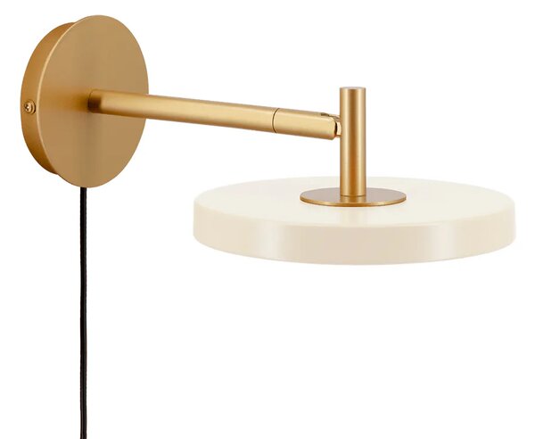 Umage Nástěnné LED svítidlo ASTERIA Short, 12W, h. 25 cm, 2700K stmívatelné Barva: Bílá-mosaz