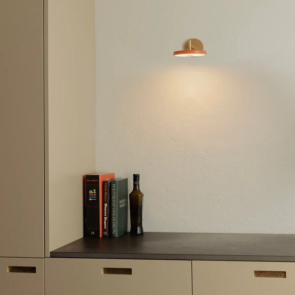 Umage Nástěnné LED svítidlo ASTERIA Short, 12W, h. 25 cm, 2700K stmívatelné Barva: Bílá-mosaz