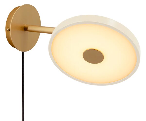 Umage Nástěnné LED svítidlo ASTERIA Short, 12W, h. 25 cm, 2700K stmívatelné Barva: Bílá-mosaz
