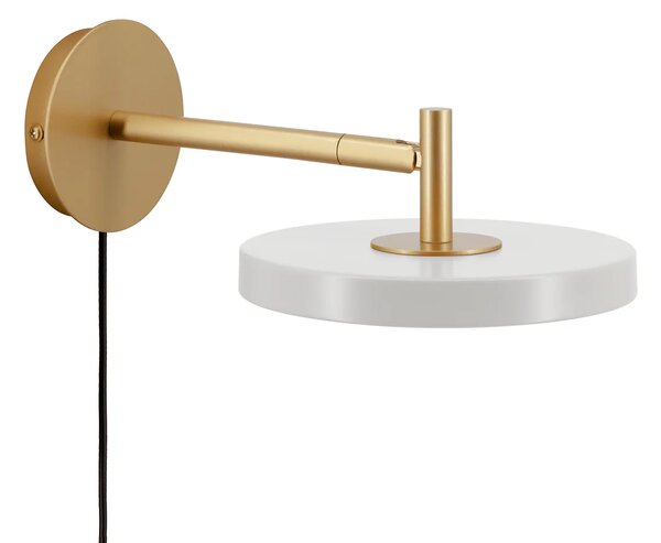 Umage Nástěnné LED svítidlo ASTERIA Short, 12W, h. 25 cm, 2700K stmívatelné Barva: Bílá-mosaz