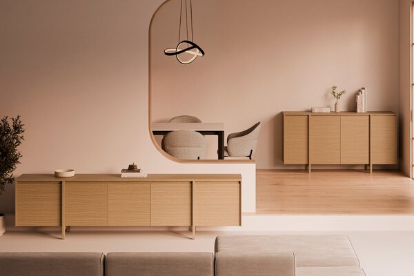 LÉTO -15% Somcasa Dubový TV stolek Pacific 240 x 43 cm