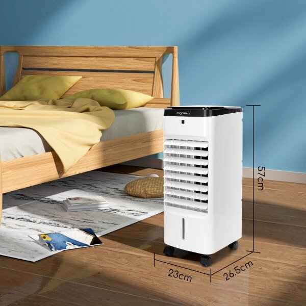 Aigostar - Ochlazovač vzduchu 60W/230V bílá/černá + dálkové ovládání
