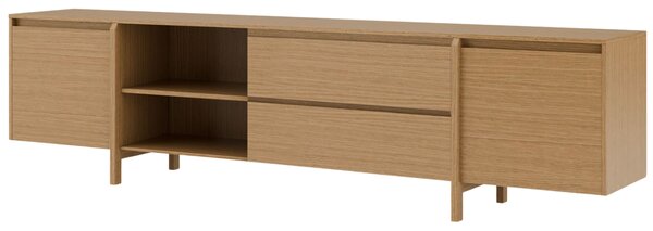 Somcasa Dubový TV stolek Pacific 240 x 43 cm se zásuvkami