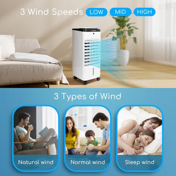 ZEVENTI - Ochlazovač vzduchu 60W/230V černá/bílá + DO