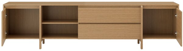 Somcasa Dubový TV stolek Pacific 240 x 43 cm se zásuvkami