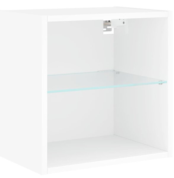 8dílná obývací stěna s LED osvětlením bílá kompozitní dřevo 3216668