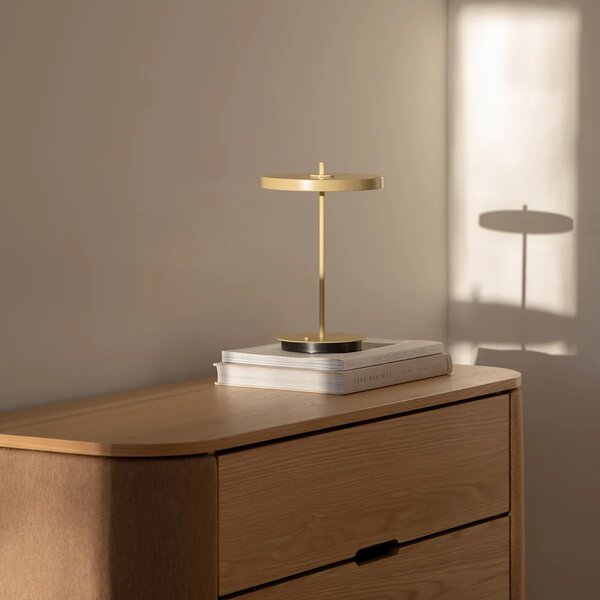 Umage Přenosná LED stolní lampa ASTERIA Monochrome, v. 30,6 cm, 4- krokové stmívání Barva: Modrá