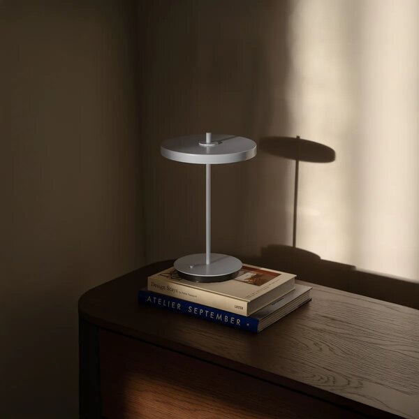 Umage Přenosná LED stolní lampa ASTERIA Monochrome, v. 30,6 cm, 4- krokové stmívání Barva: Modrá