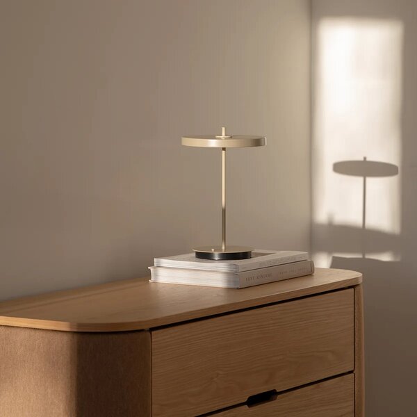 Umage Přenosná LED stolní lampa ASTERIA Monochrome, v. 30,6 cm, 4- krokové stmívání Barva: Modrá