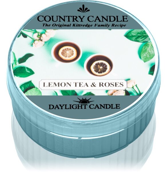 Country Candle Lemon Tea & Roses čajová svíčka 42 g