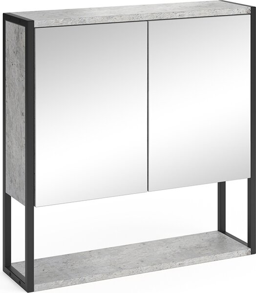 Koupelnová zrcadlová skříňka Vicco Fyrk Beton 60 x 60.6 cm, Model 33978