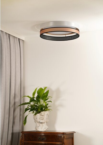 Duolla- LED Stropní svítidlo ROLLER DUO SHINY LED/24W/230V pr. 45 cm bílá/měděná