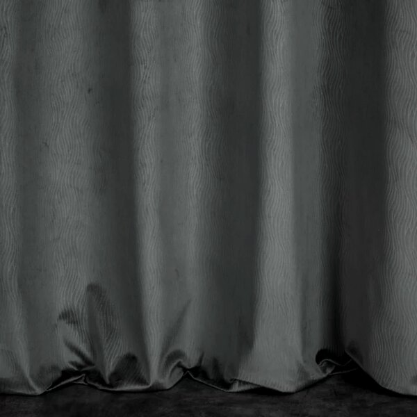 Kusový závěs s očky Velvet - tm. šedý 250 x 140