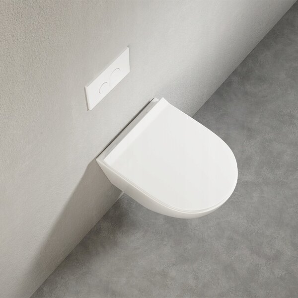 Wc mísa bez okraje duroplast volně stojící sedátko swirl flush 49 cm