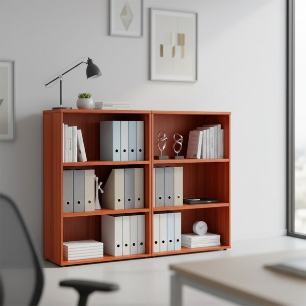Střední skříň SimpleOffice 80 x 40 x 120 cm, třešeň