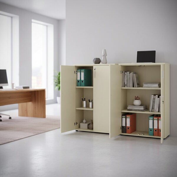 Střední skříň SimpleOffice 80 x 40 x 120 cm, bříza