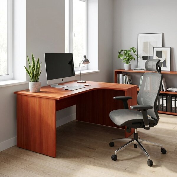 Rohový stůl SimpleOffice 140 x 120 cm, levý, třešeň