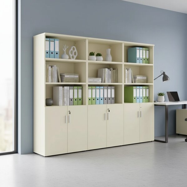 Vysoká skříň SimpleOffice 80 x 40 x 180 cm, bříza