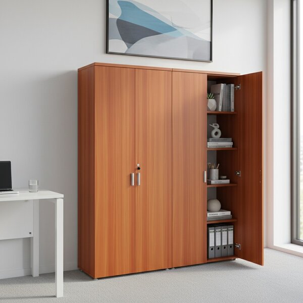 Vysoká skříň SimpleOffice 80 x 40 x 180 cm, třešeň