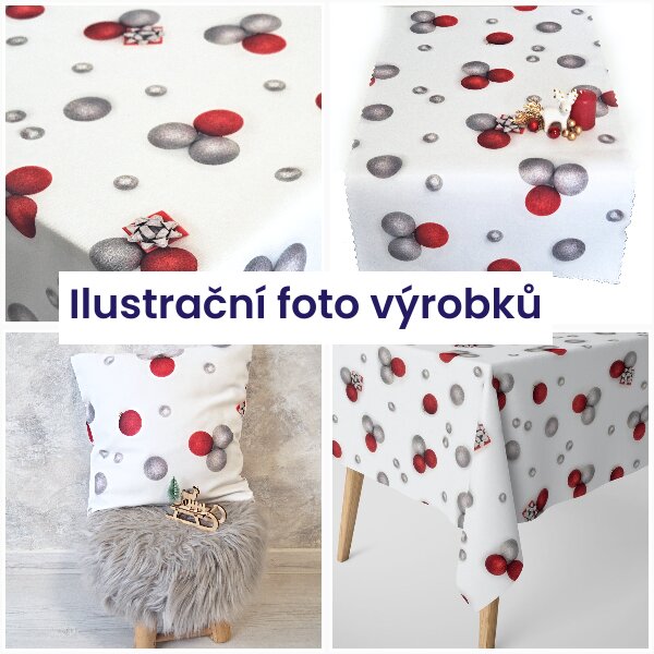 Vánoční dekorační látka SOFT 25270-101 bez obšití 150