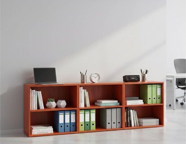 Nízká skříň SimpleOffice 80 x 40 x 80 cm, třešeň