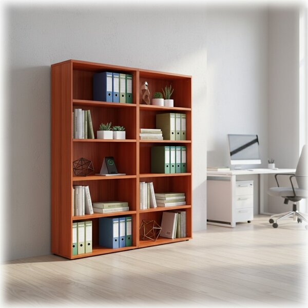 Vysoká skříň SimpleOffice 80 x 40 x 180 cm, třešeň