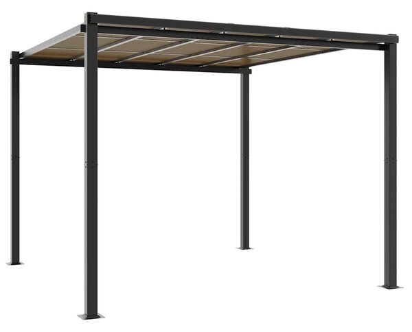 Zahradní altán antracitový 3x3 m Hliník 3217060