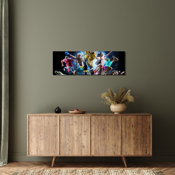 Obraz - Sport (s hodinami) (90x30 cm)