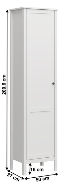 Policová skříň Otis 1d (bílá)