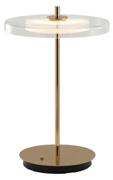 Umage Přenosná LED stolní lampa ASTERIA Glass, v. 30,6 cm, 2600K 4-krokové stmívání Barva: Mosaz