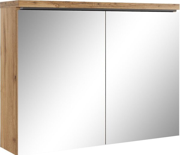 Badplaats Vysoká Koupelnová Skříňka Paso 80 x 20 x 60 cm - Dub - Zrcadlová Skříňka