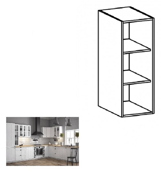 Horní kuchyňský regál W200 Provense (bílá)